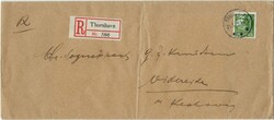 Faroe Islands 1929 Thorshavn Envelope Registered & Sent Internal to ...