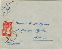 Niger 1942 Tahoua Envelope Sent via Airmail toMonaco via Gao (Mali) ...