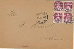 Faroe Islands 1941 Sand[vik] Envelope Sent Internal to Thorshavn ...