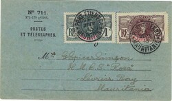 Mauritania 1913 Port Etienne “POSTES et TELEGRAPHES” Envelope ...