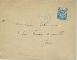 Obock 1902 Djibouti Unsealed Envelope Sent to Paris Bearing Solo 15c ...