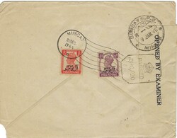 India Used Abroad 1944 Muscat Envelope Censored Airmail Sent to ...