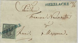 German States, Hanover 1852 Herzlacke Entire Internal Sent to Meppen ...