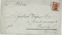 Hong Kong 1885 Canton China Treaty Port Envelope Sent to Leipzig ...