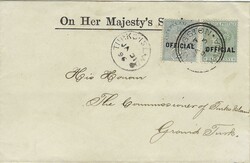Jamaica 1896 Kingston OHMS Envelope Single Letter Rate Sent to Grand ...