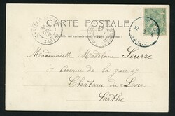 05 Aufdr. Marke und rs. Frz. Somaliküste 5 C. a. AK nach Frankreich ...