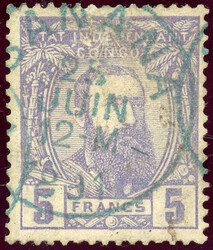 5 Fr. lila, blauer K1 BANANA, mehrf. sign. (Katalogwert: 550)