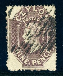 9 P. dunkelbraun, sauber gest. Kab-Stück