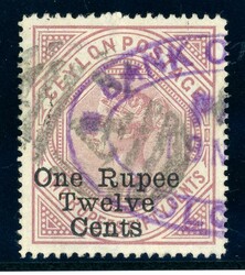 1 R. 12. C. a. 2,50 r., sauber gest. Kab-Stück mit viol. ...