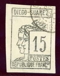 15 Cent, tadellos gest. (Katalogwert: 95)