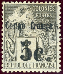 5 C. schwarz a. 1C., tadellos ungebr. (Katalogwert: 230)