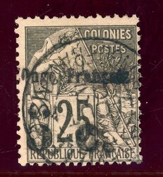 5 a. 25 C. mit Aufdruck "Congo", tadellos gest. (Katalogwert: 95)