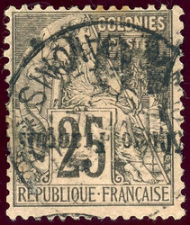 10 C. a. 25 C. kopfstehender Aufdruck, tadellos gest