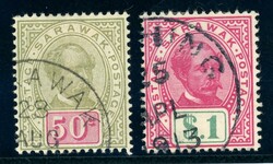 50 C. und 1 Dollar, tadellos gest. (Katalogwert: 185)