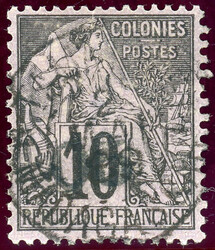 05 a. 10 C. schwarz a. lila, tadellos gestempelt, sign. Calves ...