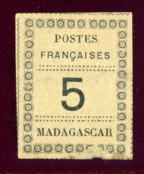 5 C. ungebr. ohne Gummi, unten kleine Fehlstelle (Katalogwert: 200)