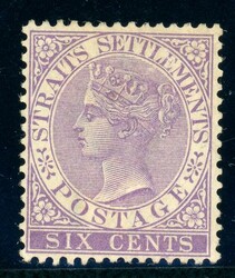 6 C. violett, tadellos ungebr. (Katalogwert: 130)