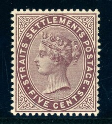 5 C. lilabraun, tadellos ungebr. (Katalogwert: 150)