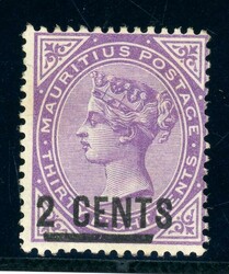 2 Cents. a. 38 C. viol., tadellos ungebr. (Katalogwert: 100)