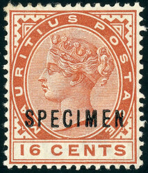 7 verschiedene Werte mit Specimenaufdruck, tadellos ungebr., SG 750 ...