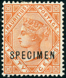 7 verschiedene Werte mit Specimenaufdruck, tadellos ungebr., SG 750 ...