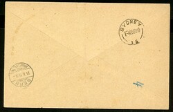 6 Werte a. R-Brief Pleasant Island 1919 nach Bern, rs. Durchg.-St. ...