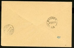 6 Werte a. R-Brief Pleasant Island 1919 nach Bern, rs. Durchg.-St. ...