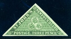 3 P. grün, tadellos ungebr. (Katalogwert: 110)