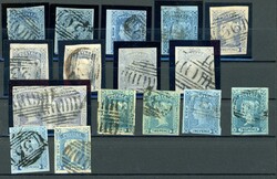 2 P. blau, 15 Marken und ein waager. Paar in unterschiedlichen Farben ...