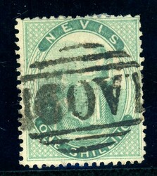 1 Sh. dunkelgrün, tadellos zentr. gest. (Katalogwert: 120)