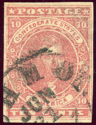 10 C. braunrosa, allseits vollrandiges Kabinettstück der seltenen ...