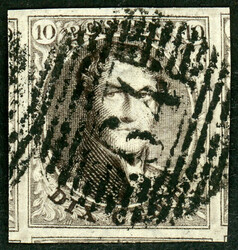 10 Cent braun, überrandiges Luxusstück mit zentr. NS 64, Teile von ...
