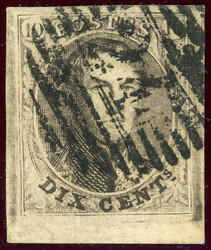 10 C. braun, sehr breitrandiges Luxus-Unterrandstück mit rechts und ...