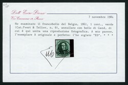 1 Cent grün, breit- bis überrandiges Luxusstück mit idealem K2 ...