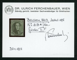 1 C. grün, ungebr. Kab-Stück, KB Ferchenbauer (Katalogwert: 100)