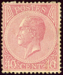 40 C. rosa gez. 15, ungebrauchtes Luxusstück mit nahezu postfrischem ...