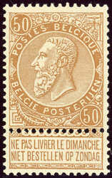 50 C. gelbbraun, postfrisches Luxusstück, COB 270,-€