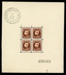 5 Fr. König Albert I , im tadellos postfr. Kleinbogen (Katalogwert: ...