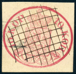 10 Kop. karmin gew. Papier mit Netzartigem Federzug von Jyväskyla ...