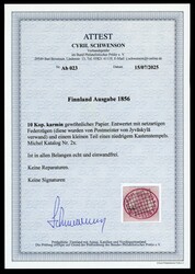 10 Kop. karmin gew. Papier mit Netzartigem Federzug von Jyväskyla ...