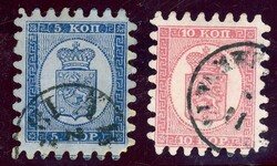 5 und 10 Kop. B-Durchstich mit FB bzw. KB-Schwenson, 3B mit einigen ...