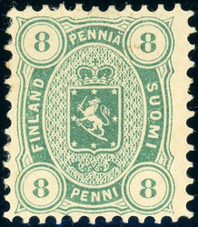 8 P. blaugrün gez. L 11, tadellos ungebr. LE295439651DE (Katalogwert ...