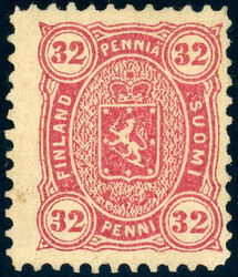 32 Penny gez. L11 karmin ungebr., FA Schwenson (2025) "Die Zähnung ...