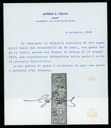 10 Cmi. schw./rosa mit Punkt hinter 10 im sehr seltenen vollrandigen ...