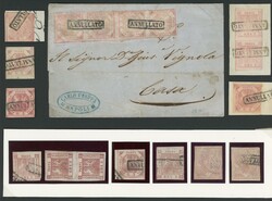 Königreich überkomplett auf altem Albumblatt, dabei ein Brief mit ...