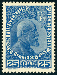 25 C. Johann II gew. Papier dunkelkobalt, sauber entfalzt wie postfr. ...