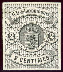 2 C. schwarz, breitrd. ungebr. Luxusstück o.G., sign. F.S.P.L. ...