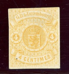 4 Cent gelb, etwas berührt, ungebr. ohne Gummi, etwas hell ...