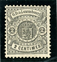 2 C. schwarz, ungebr. Kab-Stück ohne Gummi (Katalogwert: 160)