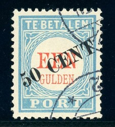 50 C. a. 1 Gld. T. III, tadellos gest. (Katalogwert: 160)